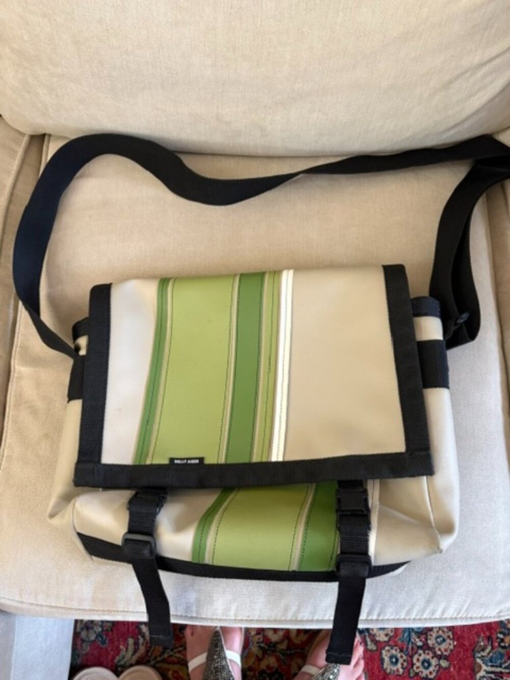 Holly Aiken Raleigh Airborne Large Messenger Bag Vegan Travel Tote Made in USA